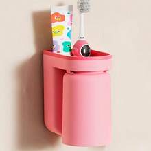 一套牙刷架和杯子收纳架，壁挂式豪华漱口杯，牙刷架，浴室收纳，情侣牙刷架