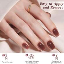 JR Set de 9 piezas de 15ml de esmalte de uñas en gel de colores, con botella y tapa con diseño de lazo para el Día de San Valentín, gel UV LED que se retira con remojo, regalo para las uñas de las niñas - Multicolor - Ver 8