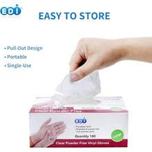 EDI Disposable Vinyl Gloves - 100 + M - Ver 7
