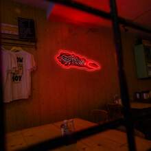 Heliwey Red Finger Neon Sign For Wall Decor Stuff LED Neon Light Japanese Anime Light Up Sign For Anime Wall And Game Player Room Decor - đèn đỏ trắng - Xem 4