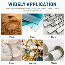 129Pcs Felt Polishing Buffing Pads Wheel Wool Plastic Rotary Kit Set - White - View 4