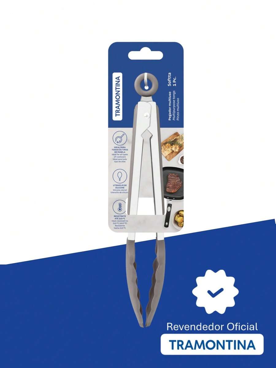 Tramontina Softta Gray Silicone Multi-Purpose Tongs 27cm - Tramontina - 多功能抓取器 27公分 25857/160 - 查看 1