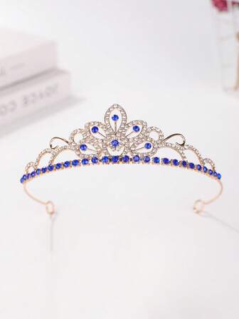 1pc Bridal Headpiece, Elegant Sparkling Crystal Tiara Crown Hair Hoop, Coronas, Costume Crown