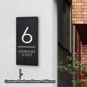 3 dimensiuni disponibile! Semn metalic cu adresă pentru numărul casei, placă de adresă personalizată, număr de ușă, semn cu numere de cameră de hotel