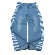 Men's Striped Denim Pants Stripe Baggy Jeans Fashion Casual Straight-Leg Trousers Daily Personalized Street Style - Màu xanh lam - Xem 6
