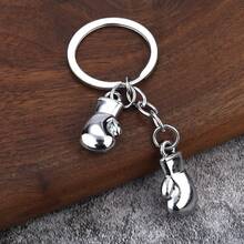 1PC Boxing Glove Keychain - Free Gift For Boxing Club Members - Simulated Fitness Equipment Keychain - Trắng K - Xem 3