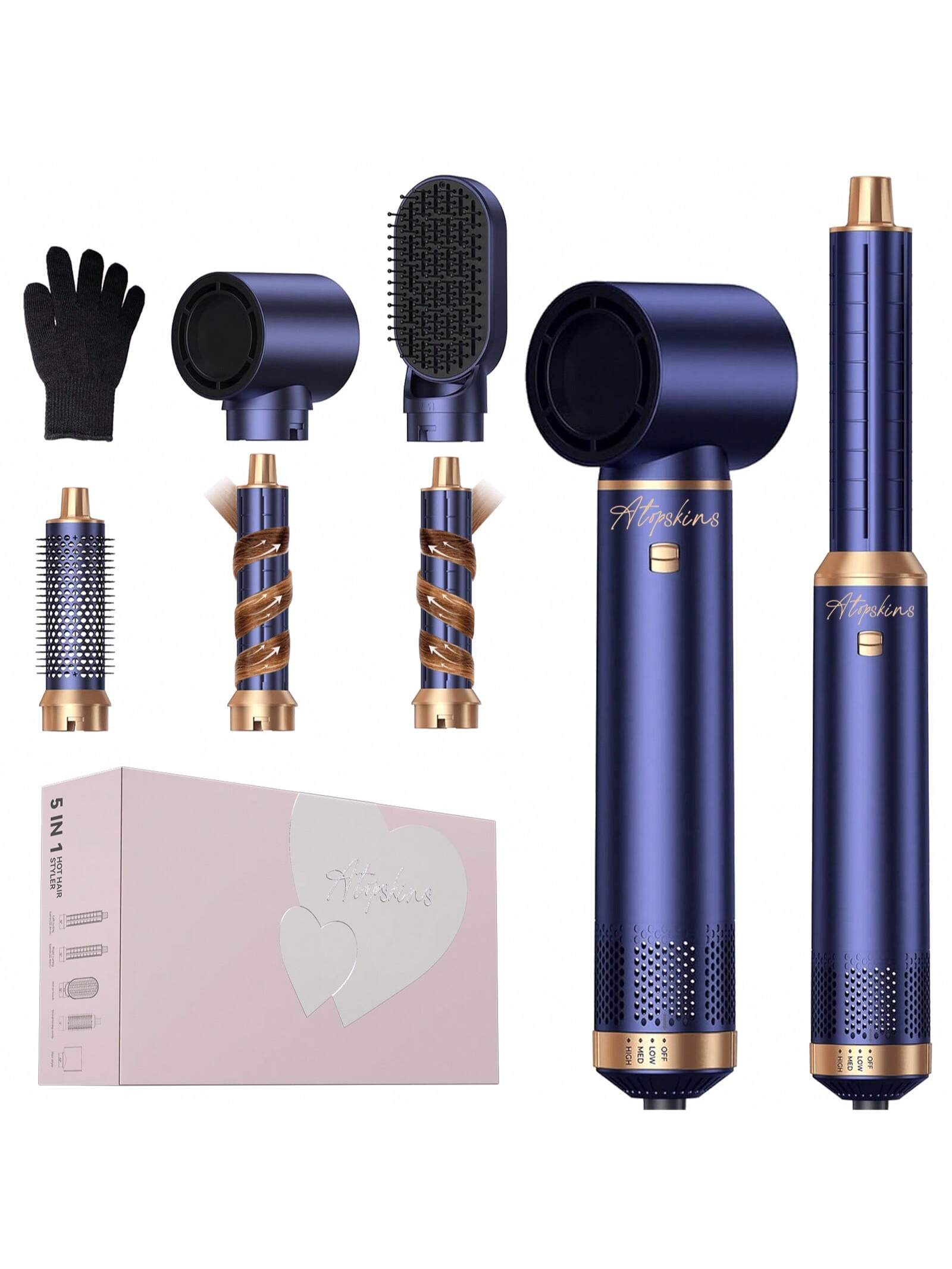 ATOPSKINS فرشاة تصفيف الشعر الساخنة متعددة الوظائف...