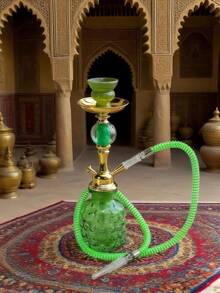 Portable Hookah Set (Includes Bowl, Hose, Charcoal Tray, Tongs), Premium Single-Hose Hookah, High-End Glass Hookah With Acrylic Stem & Metal Hose, No Electricity Needed, Back To School, Valentine's Day, Father's Day Gift, Suitable For Bars, Clubs, KTVs, Home & Restaurants, Easy To Carry - one-size - View 13