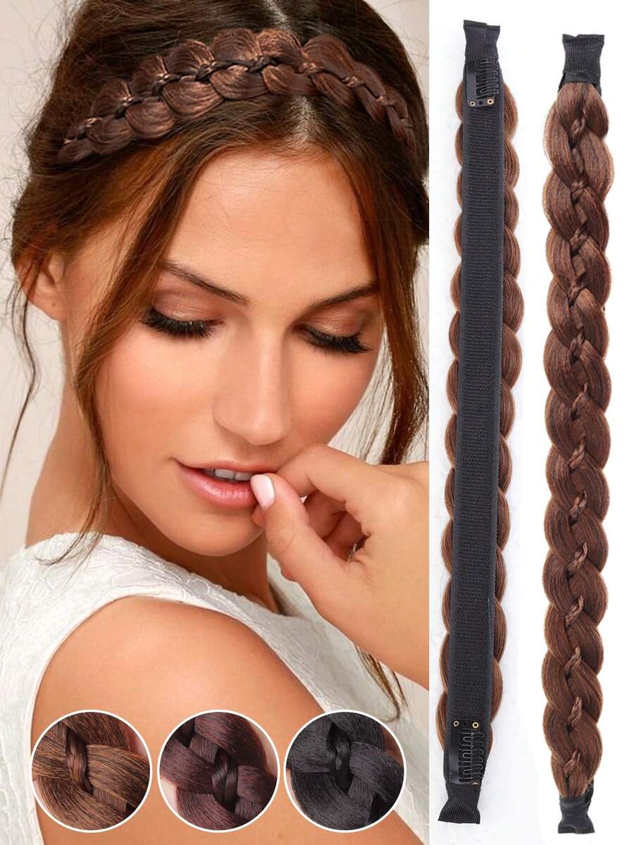 2 件彩色接发夹，混合银色金属丝，合成二合一彩虹假发，节日派对亮点，女士耐热日常佩戴，24 英寸 - 彩色 - 查看 1