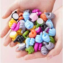 10/20个装卡通手形粘性线缆夹，硅胶充电线整理器，手机和数据线管理挂钩，多功能线缆固定器，家居收纳整理器，非电动线缆整理配件，无需电池 - 彩色 - 查看 6