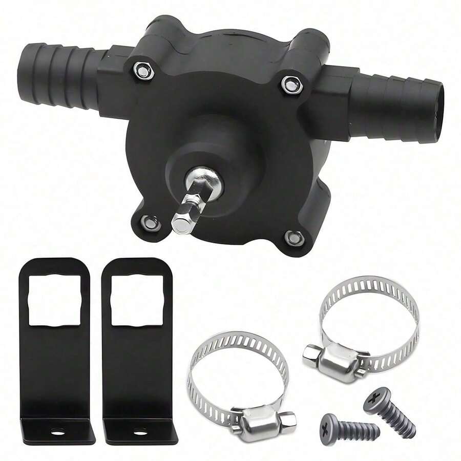 Electric Drill Pump For Water Gasoline Oil Diesels Fluid Transfer Pump Mini Hand Self-Priming Quick Pumping Speed - Black - View 1