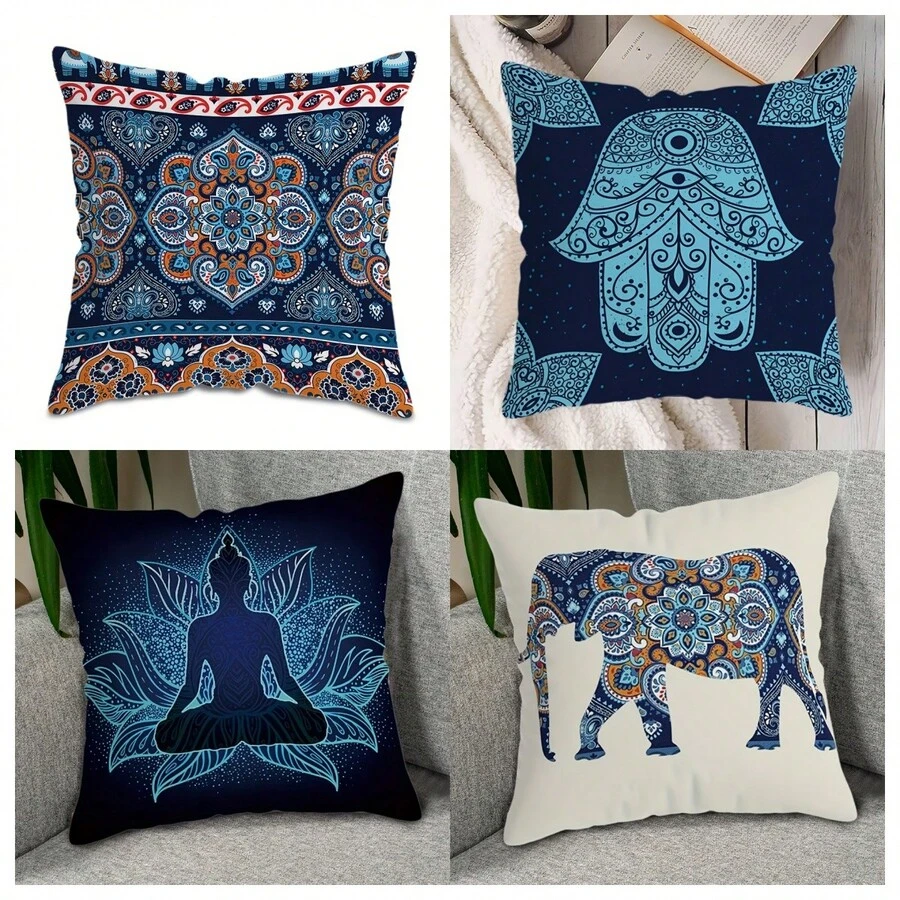 1 FUNDA DE ALMOHADA. Elegante, cómoda y suave. Funda de almohada anti-ácaros con cremallera invisible. Adecuada para sofás, coches, dormitorios, etc. Decoración de sofá, decoración del hogar en el dormitorio, regalo para niños. Se puede usar como funda de cojín decorativa o funda de almohada. Funda de cojín cuadrada para sofás de coche, funda de cojín de sofá, funda de almohada para siesta, decoración de muebles de interior. Adecuada para diversas habitaciones y lugares. No se incluye relleno.