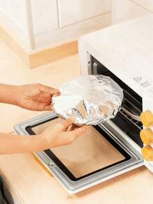 10/20/30 Reusable Aluminum Foil Insulation Film, Food Cover, Kitchen Preservation Insulation Film Stretch Cover, Suitable For Kitchens And Dining Tables. It Is Reusable, Durable, And Can Keep Fruits, Meals, Tableware, Insulated Meal Boxes, And Meals Warm. It Has A Reflective Surface And Heat-Resistant Cover. - Multicolor - View 3