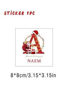 1PC Initial Christmas Santa Sack, Personalized Xmas Gift Pouch, Large Christmas Canvas Gift Bag With Drawstring,Monogrammed Drawstring Bag,Initial Christmas Santa Sack Personalized Monogram A Christmas Gift Bag With Drawstring Large Reusable Canvas Santa Bag New Year Christmas Party Supplies Favors