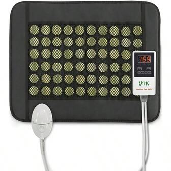 Natural Jade Far Infrared Pad Infrared Heating Pad For Back Smart Controller Adjustable Temp Memory Function Small 15'' X 19''