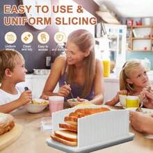 Bread Slicers For Homemade Bread Foldable Bread Slicer With Crumb Catcher Tray Bread Slicing Guide Adjustable Width Suitability For Toast Bagels Cakes