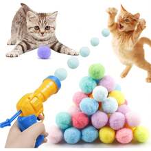 Bolas de Juguete para Gatos,100 Piezas de Bolas de Pompón para Gatos y 2 Lanzador de Bolas para Gatos, Bolas Interactivas de Colores para Gatos, Juguetes Activos de Ejercicio para Gatos - 1 - Ver 7