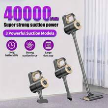 4-w-1 bezprzewodowy odkurzacz ręczny, lekki pionowy odkurzacz o dużej mocy ssania ze szczotką LED, anty-włosowy, 2000 mAh * 3 szt. akumulatorów - odpowiedni do domu, samochodu, sierści zwierząt, dywanów, twardych podłóg