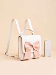 1 pieza Mochila mini de niña de primavera con diseño de oso lindo y de dibujos animados para niños y niñas, mochila escolar mini - Mochila - Ver 5