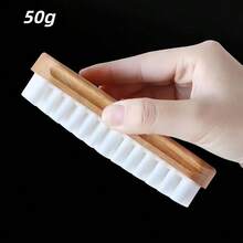 1个山毛榉木刷，橡胶橡皮擦，清洁球，适用于绒面革、磨砂革、超细纤维皮革鞋履，必备家居用品，理想礼品，四季皆宜 - 白色 - 查看 6