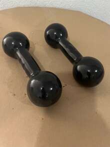 Rubberized Dumbbell Ball, 2 Units Of 2kg Each, Weight For Weight Training, Functional Training Or Physiotherapy. - Black - View 5