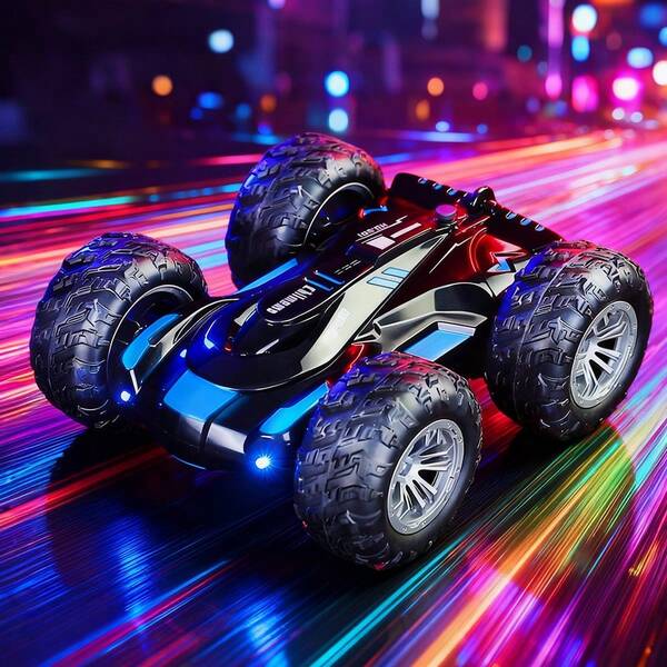 1pc Remote Control Spray Car 2.4G Double-Sided Stunt Wireless Long-Distance With Light & Spray Function 360° Rotation, Lithium Battery Direct And External Charging Compatible, Gift Box, Suitable For Children Gifts, Christmas,Rc Truck,Wall Climbing Remote Control Car,Drone>Kid