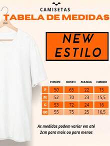 Blusa Feminina T-shirt Estampa Gráfica Camisa100% Algodão Blusa  Malha Premium Lançamento - Branco - Visão 3