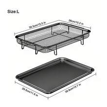 1 buah Keranjang Penggorengan Udara, Baki Penggorengan Udara Anti Lengket dan Loyang Panggang untuk Oven, Cocok untuk Menggoreng dengan Udara, Memanggang, Membakar, dan Memanggang di Atas Panggangan - MultiWarna - View 19