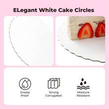 Fit Meal Prep 20 Pack Cake Boards, 10 Inch Round Gold Cake Circles, Disposable Pizza Circles Cake Pan Base Stand For Desserts And Pastries, Greaseproof Cardboard Cake Rounds For Cake DIY, Birthday - ColorB - 查看 3