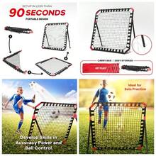 Soccer Rebounder - Training Gifts, Aids Equipment Teens Portable Kick - Back Rebound, Skills Trainer Exercises Practice - Black - View 1