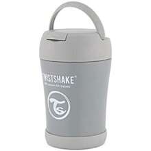 Twistshake Contenedor de Alimentos para Bebé 350 ml | Recipiente Térmico para Comida | Conserva Temperatura por 10 hrs | Incluye Cuchara Plegable | para Aire Libre, Rutina Diaria o Viajes |(Gris) - Multicolor - Ver 6