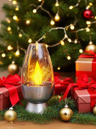 1/6/12pcs Solar Powered Flameless LED Candle Lights, Warm Light Decor Lamps For Holiday, Patio, Tabletop, Bedroom, Staircase, Automatically Turn On At Night, Turn Off At Dawn, Suitable For Valentine's Day, Christmas, Halloween