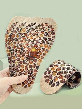 Plantillas de masaje de acupresión de guijarros de silicona, utilizadas para aliviar la presión del pie, plantillas de reflexología antideslizantes, unisex, plantillas de masaje de pies cómodas, adecuadas para uso diario (se pueden recortar a cualquier tamaño)