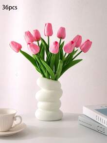 3/8/16/20 支装精美逼真白色郁金香仿真花束 - 适用于卧室、客厅、婚礼、派对、情人节、父亲节、毕业典礼、母亲节礼物、复活节装饰、女友礼物、周年纪念礼物、仿真花、圣诞节礼物、妈妈礼物、闺蜜礼物、生日礼物、新娘捧花、送给她的礼物、假花、假植物、家居装饰、婚礼装饰、婚礼配饰 - 糖果粉 - 查看 16