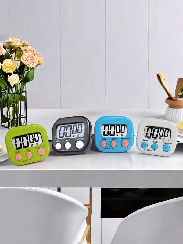1pc Digital Kitchen Timer, Countdown Cooking Timer With Loud Alarm And Stand, Teacher Timer, Electronic Timer, No Battery Included