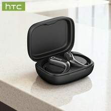 Słuchawki douszne HTC NE61 Wireless Bluetooth, monitorowanie tętna, wodoodporność IPX5, do 45 godzin pracy na baterii, etui ładujące w zestawie, słuchawki z redukcją szumów i kolorowym ekranem dotykowym LCD, kompatybilne z systemami iOS i Android - Czarne - Zobacz 6