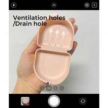 1 Piece Blue Clear Plastic Retainer Case Storage Box Portable Smell Proof Durable Organizer For Home Travel Gym Daily Essentials - 粉色 - 查看 3