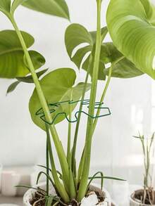 Enrejado de metal duradero con pinzas de bambú, sistema de soporte ideal para el crecimiento saludable de las plantas, estructura de jardín resistente y decorativa, diseño único para plantas trepadoras, pinzas de bambú con forma de caparazón de tortuga, estructura de soporte óptima para plantas, enrejado para plantas trepadoras, estabilizador de metal - Multicolor - Ver 3