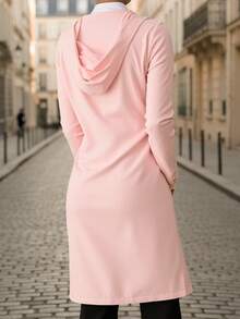 Cárdigan de Punto con Capucha para Mujer - Rosa - Ver 3