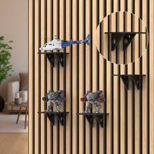 1pc V-Shaped Wall Mounted Shelf - No Screws Installation, Suitable For 13mm Groove Panels, Modern Minimalist Design, For Home Decor And Sculpture Display, Durable Plastic Rack, Suitable For Fashionable Storage And Acoustic Enhancement, Decorative Shelf, Minimalist Decor, Easy To Install Shelving, Easy Install Rack, Acoustic Wall Panel Organizer - Multicolor - View 6