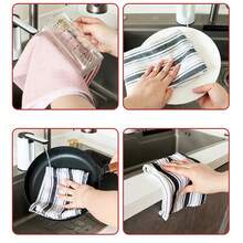 4pcs Cotton Woven Tea Towels, 4-Pack Waffle Weave Kitchen Dish Cloths - 45*65cm - View 5