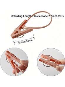 Windproof Multi-Purpose Drying Clips With Rope Handles - Plastic Clothespins For Hanging Towels, Socks, And Laundry - Ideal For Home And Travel Use, Travel Laundry Solution,Durable Plastic, Laundry Accessories,Bathroom & Use ﻿ - Multicolor - View 10