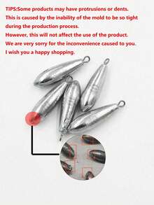 10pcs Weight Sinker Willow Leaf Shaped Sinker For Bottom Fishing Weight Lead Sinker