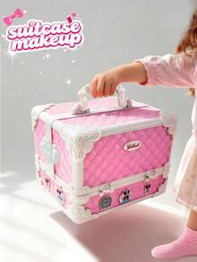 Kids Princess Dress-Up Cosmetic Suitcase Kit - Girls Role Play Makeup Toy, Great Holiday Gift For Christmas - Multicolor - View 6