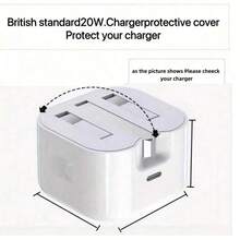 蝴蝶结/爱心/花朵/动物图案保护壳，兼容 16/15/14/13，配备20W英规快充适配器（带防弯折保护套），不含电池，附赠保护盒，适合作为礼物送给朋友。 - 彩色 - 查看 8