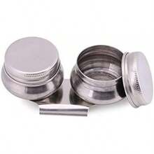 EstiloTendenciaHilitand 1 Pieza Acero Inoxidable Grande Doble CucharóN Taza De Paleta De Aceite Contenedor Pintura Megilp Trementina Recipiente De Disolvente Con TapóN De RoscaCalidad PremiumVersióN Mejorada - 1 - Ver 9