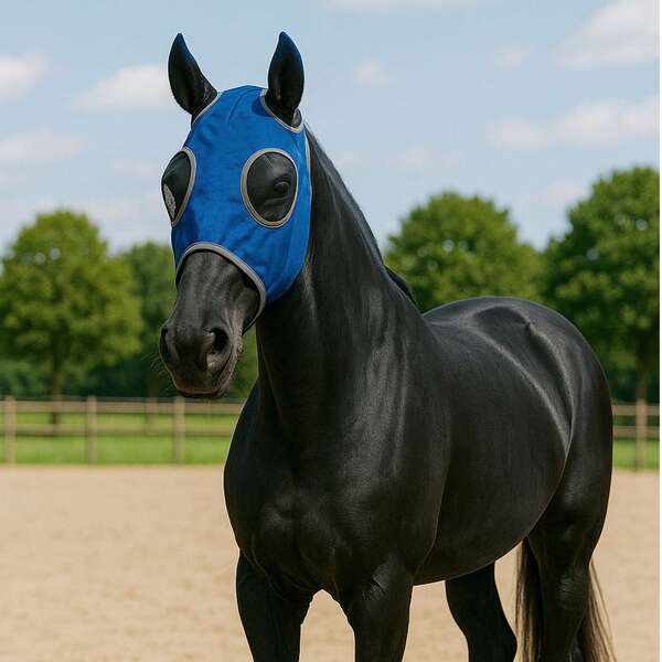 Breathable Horse Fly Mask, Anti-Mosquito Anti-Insect Bites Horse Eye Mask, Horse Riding Accessories