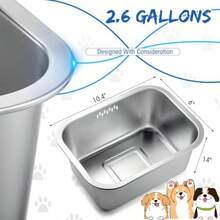 2 Pack 2.6 Gallons Stainless Steel Basin Large Washing Up Bowl Basket Portable Metal Multipurpose Dishpan Dish Tub For Vegetable Washing Kitchen Sink Durable And Spacious Design Ideal For Kitchen Use Outdoor Cleaning And Food Preparation - 如圖 - 查看 2