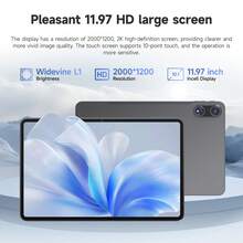 新型SUXI T30 Maxは、11.97インチのインセルフルラミネートスクリーン、Android 15、20GB（6+14）RAM + 128GB ROM、1920×1200 HD 2Kスクリーン、パワフルなT615プロセッサ、5MP + 13MPデュアルHDカメラを搭載しています。オンライン授業、勉強、オフィスワークに最適な大画面タブレットです。 - グレー - チェックする 3