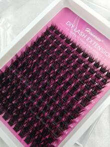 154片D型卷翘浓密仿貂毛睫毛，高品质纤细单根睫毛簇，长度8-18mm，混合浓密度，防水，易于佩戴，新手友好，适合派对和日常使用。 - D - 查看 7